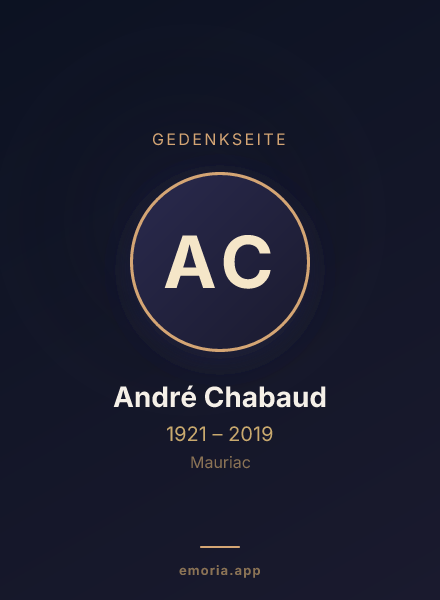 Gedenkportrait von André Chabaud