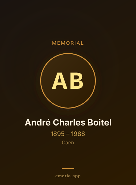Memorial portrait of André Charles Boitel
