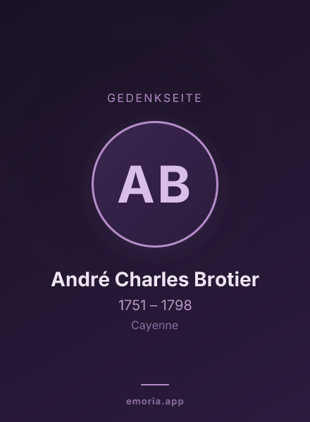Gedenkportrait von André Charles Brotier