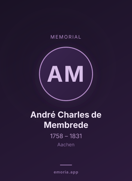 Memorial portrait of André Charles de Membrede