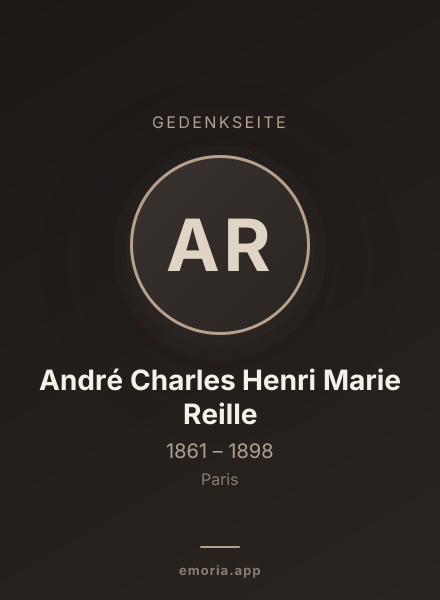 Gedenkportrait von André Charles Henri Marie Reille