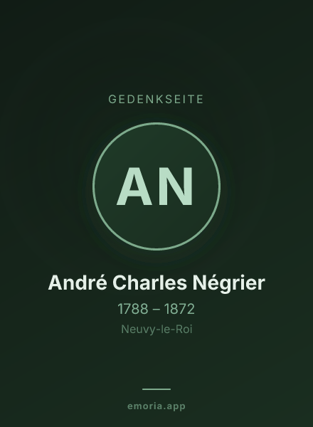 Gedenkportrait von André Charles Négrier