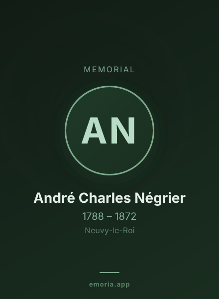 Memorial portrait of André Charles Négrier