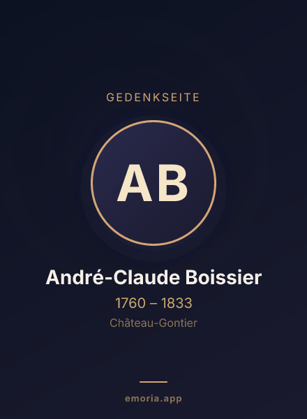 Gedenkportrait von André-Claude Boissier