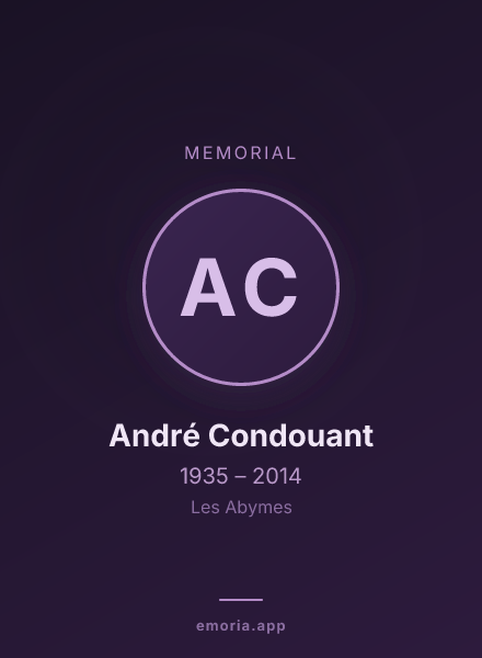 Memorial portrait of André Condouant