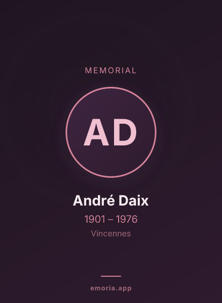 Memorial portrait of André Daix