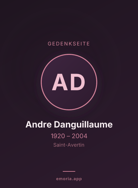 Gedenkportrait von Andre Danguillaume
