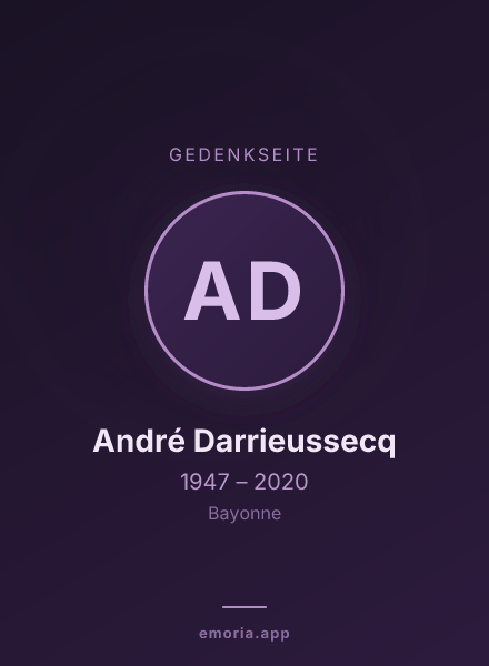 Gedenkportrait von André Darrieussecq