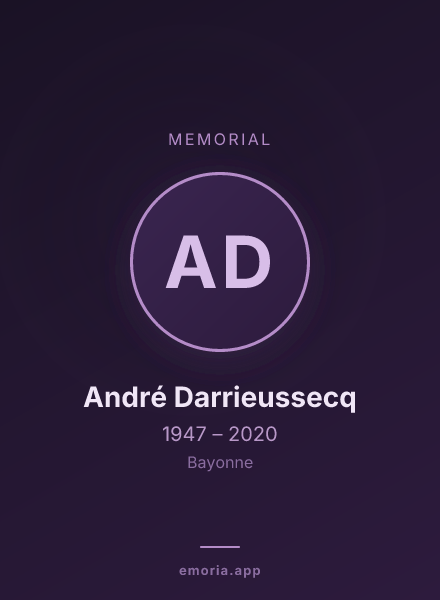 Memorial portrait of André Darrieussecq