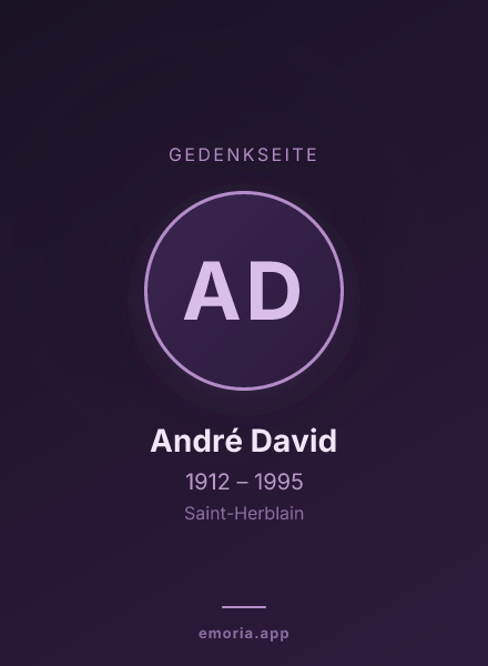 Gedenkportrait von André David