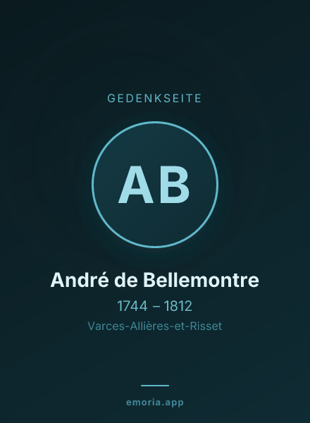 Gedenkportrait von André de Bellemontre