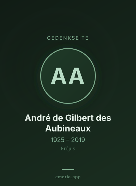 Gedenkportrait von André de Gilbert des Aubineaux