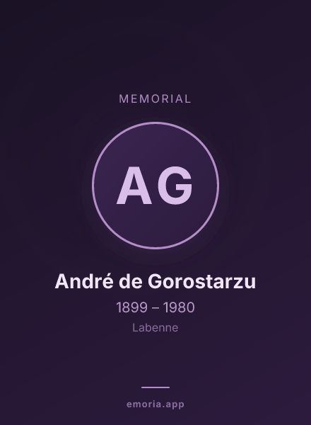 Memorial portrait of André de Gorostarzu