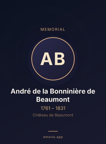 Memorial portrait of André de la Bonninière de Beaumont