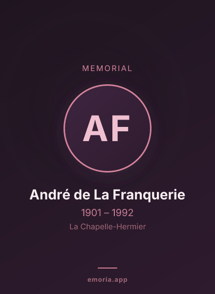 Memorial portrait of André de La Franquerie