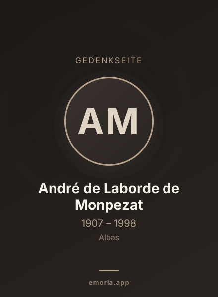 Gedenkportrait von André de Laborde de Monpezat
