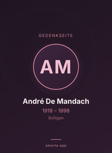 Gedenkportrait von André De Mandach