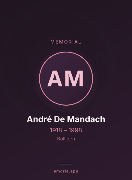 Memorial portrait of André De Mandach