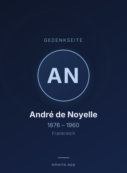 Gedenkportrait von André de Noyelle