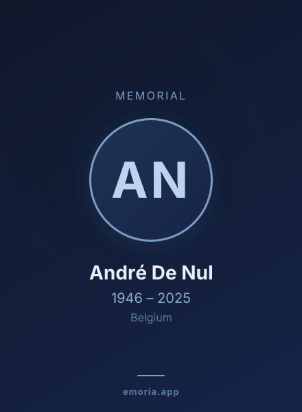 Memorial portrait of André De Nul