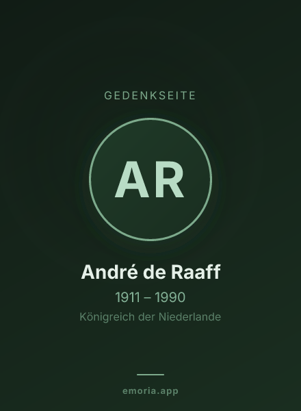 Gedenkportrait von André de Raaff