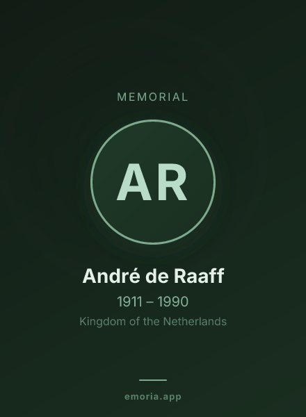 Memorial portrait of André de Raaff