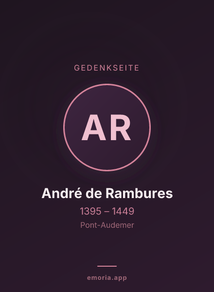 Gedenkportrait von André de Rambures