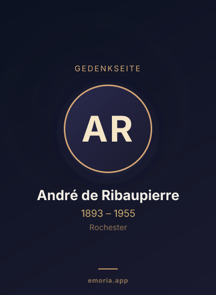 Gedenkportrait von André de Ribaupierre