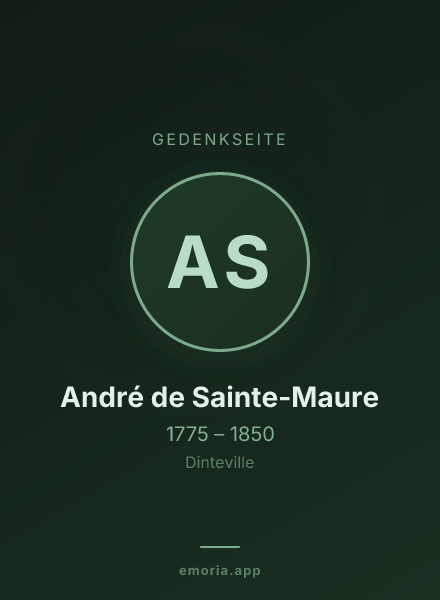 Gedenkportrait von André de Sainte-Maure