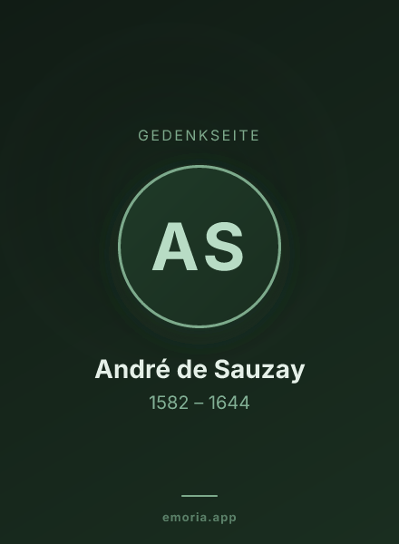 Gedenkportrait von André de Sauzay