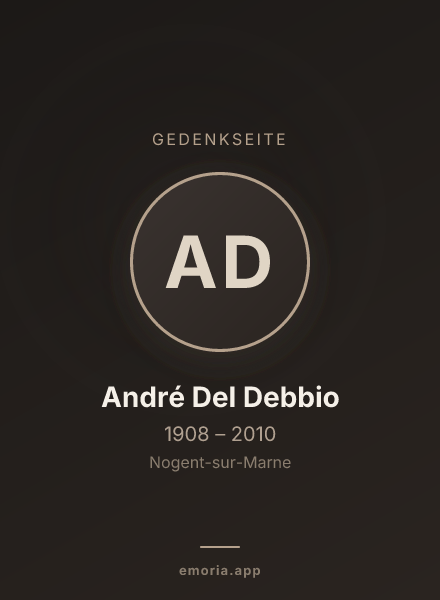 Gedenkportrait von André Del Debbio