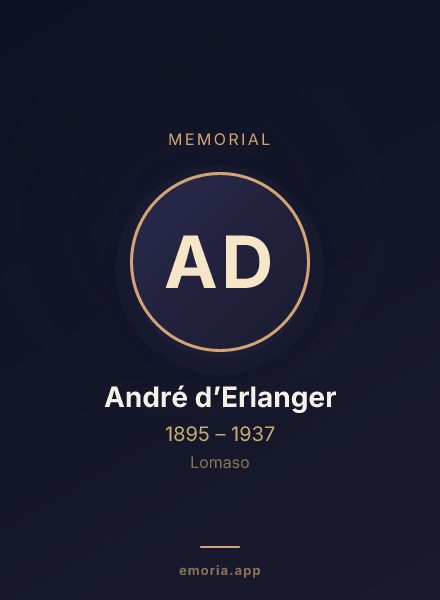 Memorial portrait of André d’Erlanger