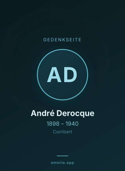 Gedenkportrait von André Derocque