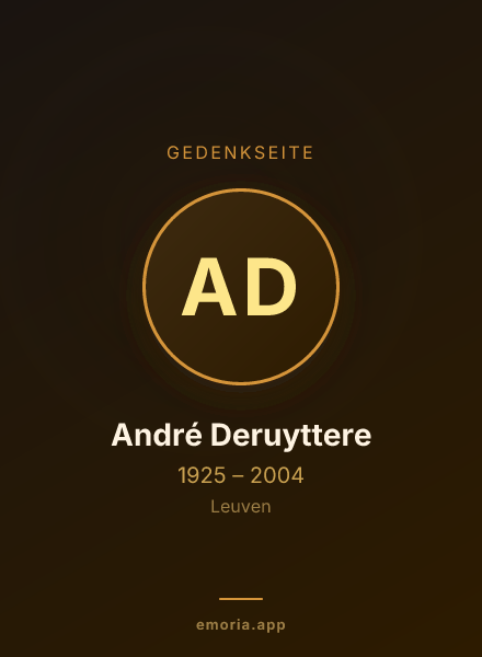 Gedenkportrait von André Deruyttere