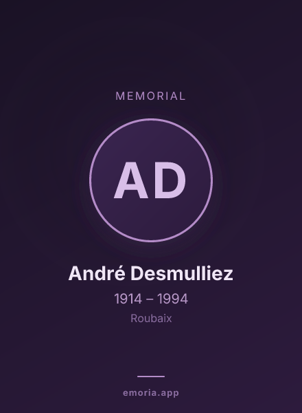 Memorial portrait of André Desmulliez