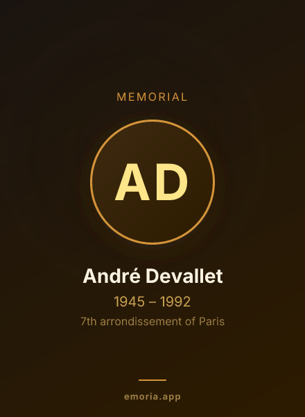 Memorial portrait of André Devallet