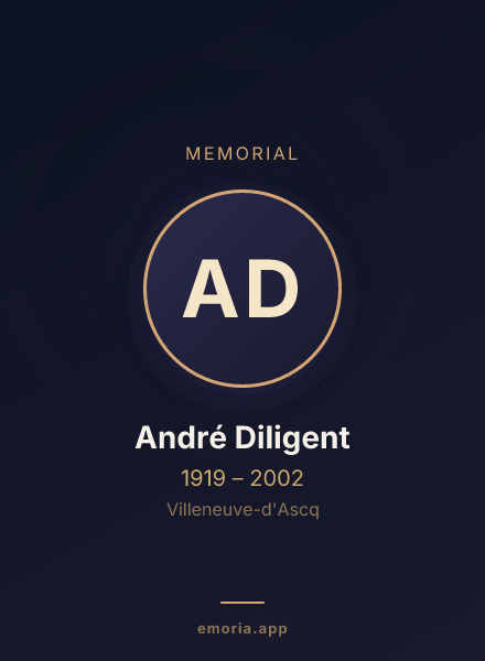 Memorial portrait of André Diligent