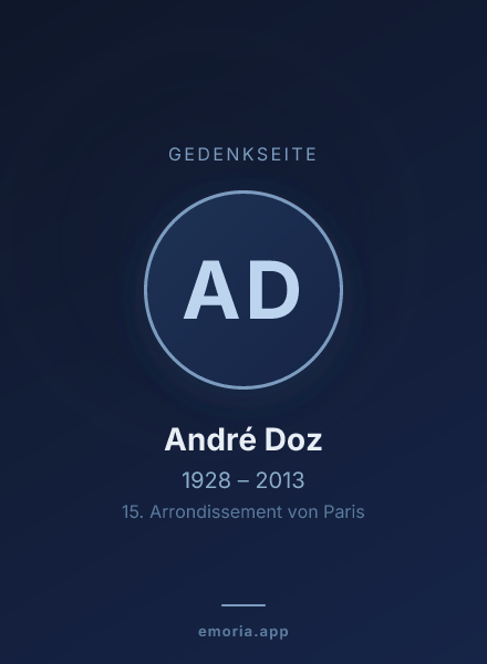 Gedenkportrait von André Doz