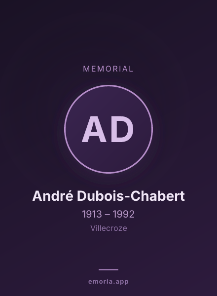 Memorial portrait of André Dubois-Chabert