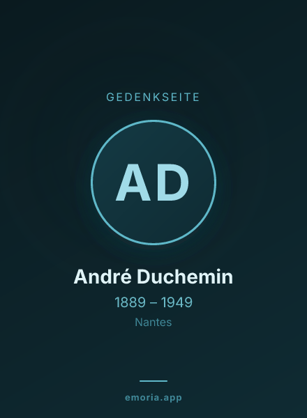 Gedenkportrait von André Duchemin