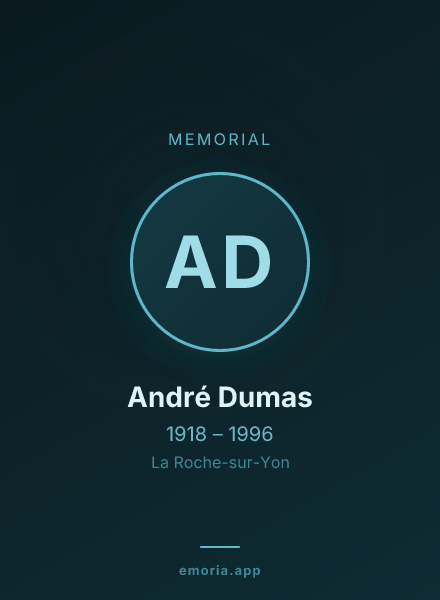 Memorial portrait of André Dumas