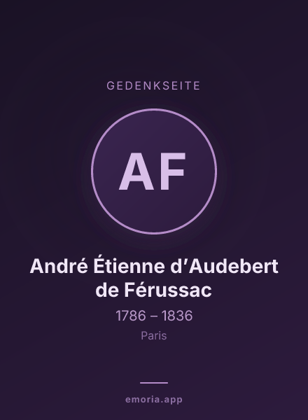 Gedenkportrait von André Étienne d’Audebert de Férussac