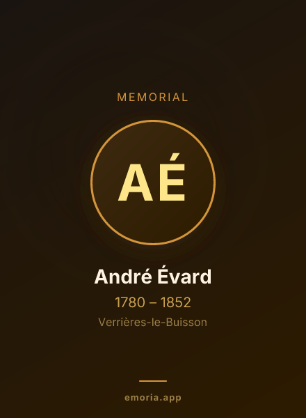Memorial portrait of André Évard