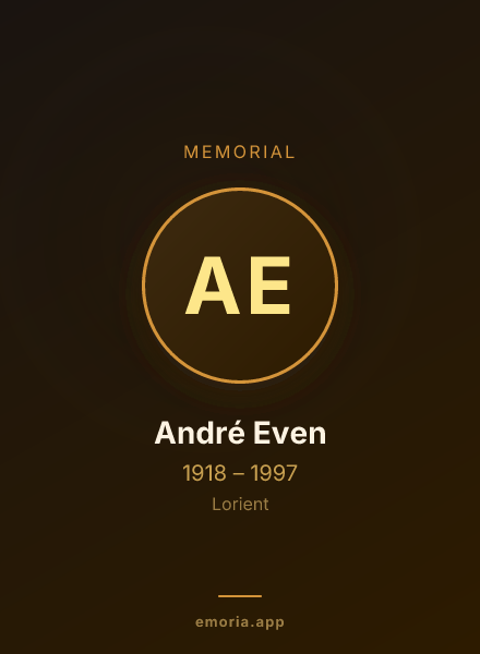 Memorial portrait of André Even