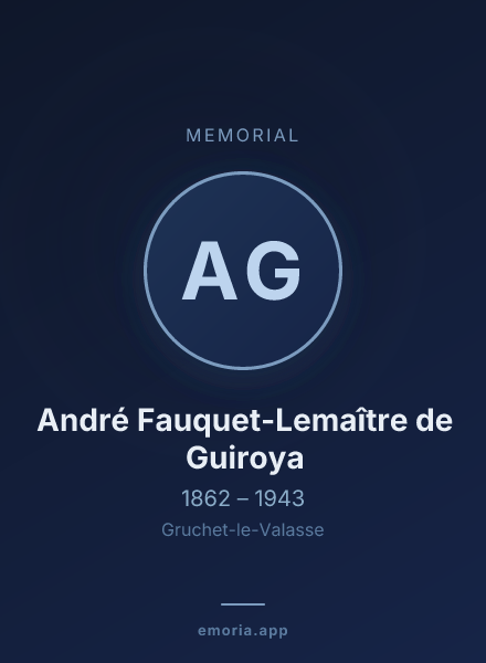 Memorial portrait of André Fauquet-Lemaître de Guiroya