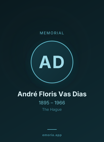 Memorial portrait of André Floris Vas Dias
