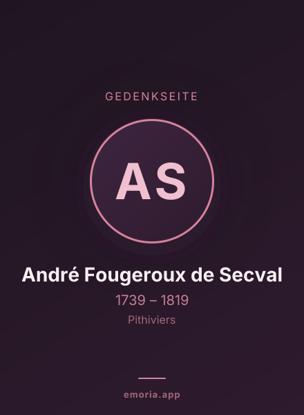 Gedenkportrait von André Fougeroux de Secval