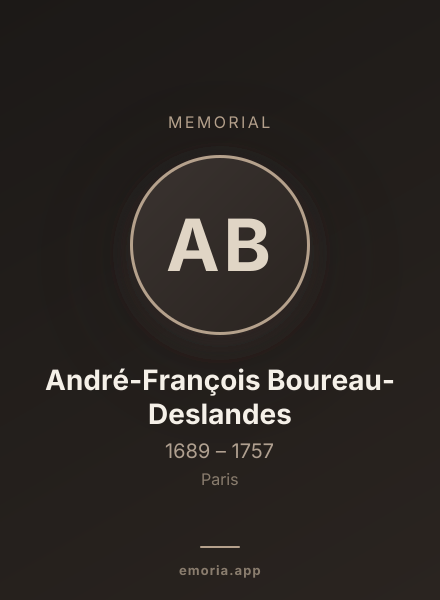 Memorial portrait of André-François Boureau-Deslandes