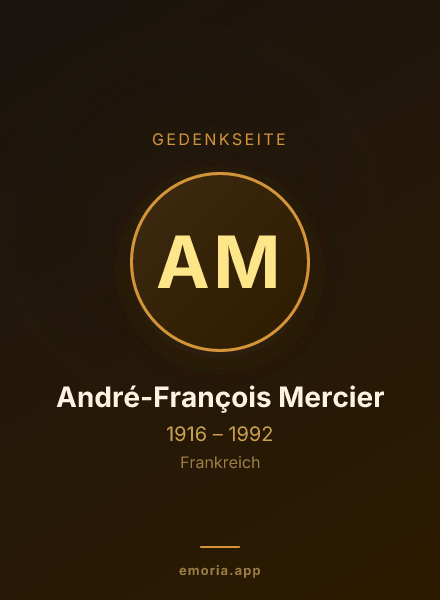 Gedenkportrait von André-François Mercier