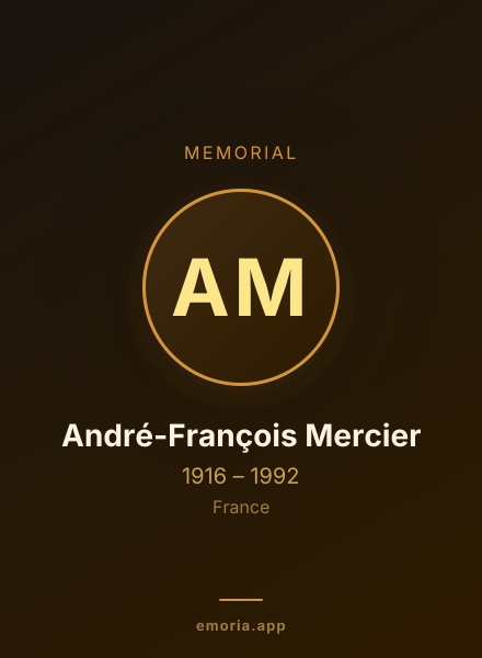 Memorial portrait of André-François Mercier